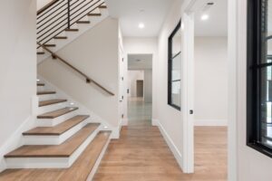 Modern Stairwell with Step Lighting